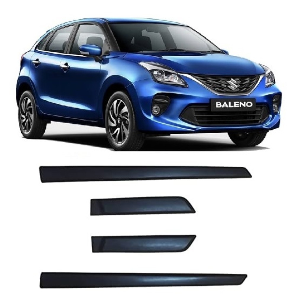 Side Door Beading Door Protector Accessories for Baleno New (15-21) Black